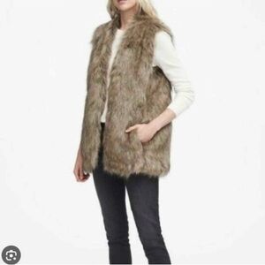 Banana Republic Faux Fur Vest